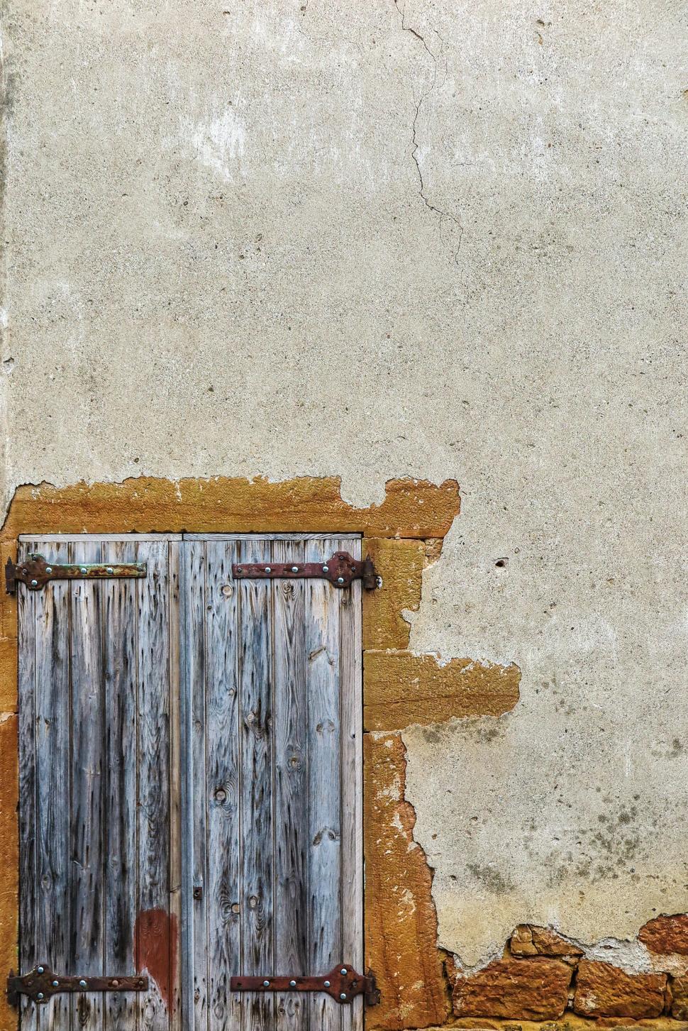Free Image of Wooden door in wall 