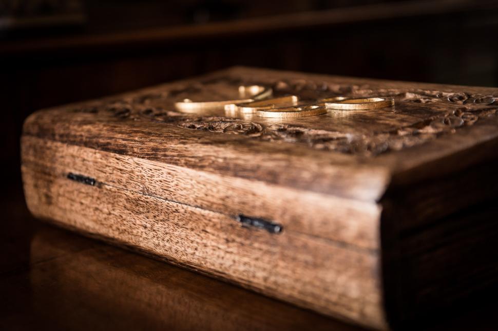 Free Image of Wooden Box on Table 