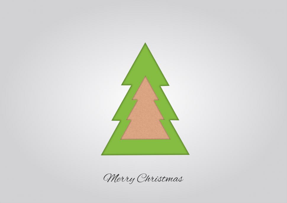 Free Image of Festive Christmas Tree With Merry Message 