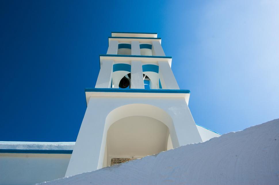 Free Image of White Building With Bell Tower 