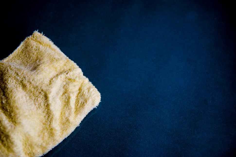 Free Image of Close Up of Towel on Blue Surface 