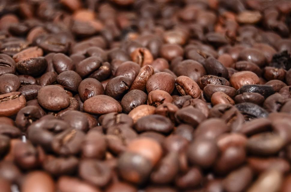 Free Image of Close Up of Coffee Beans on Table 