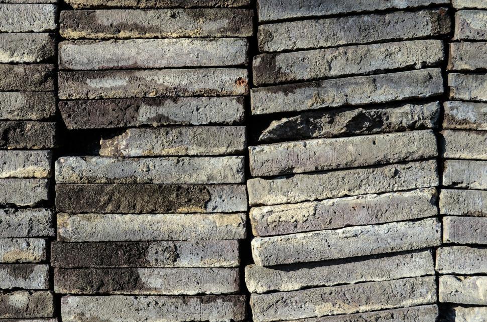 Free Image of Stack of Stone Bricks 
