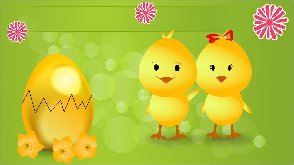 Free Image of Group of Chicks Standing Next to Egg 