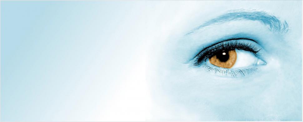 Free Image of Womans Eye With Blue Background 