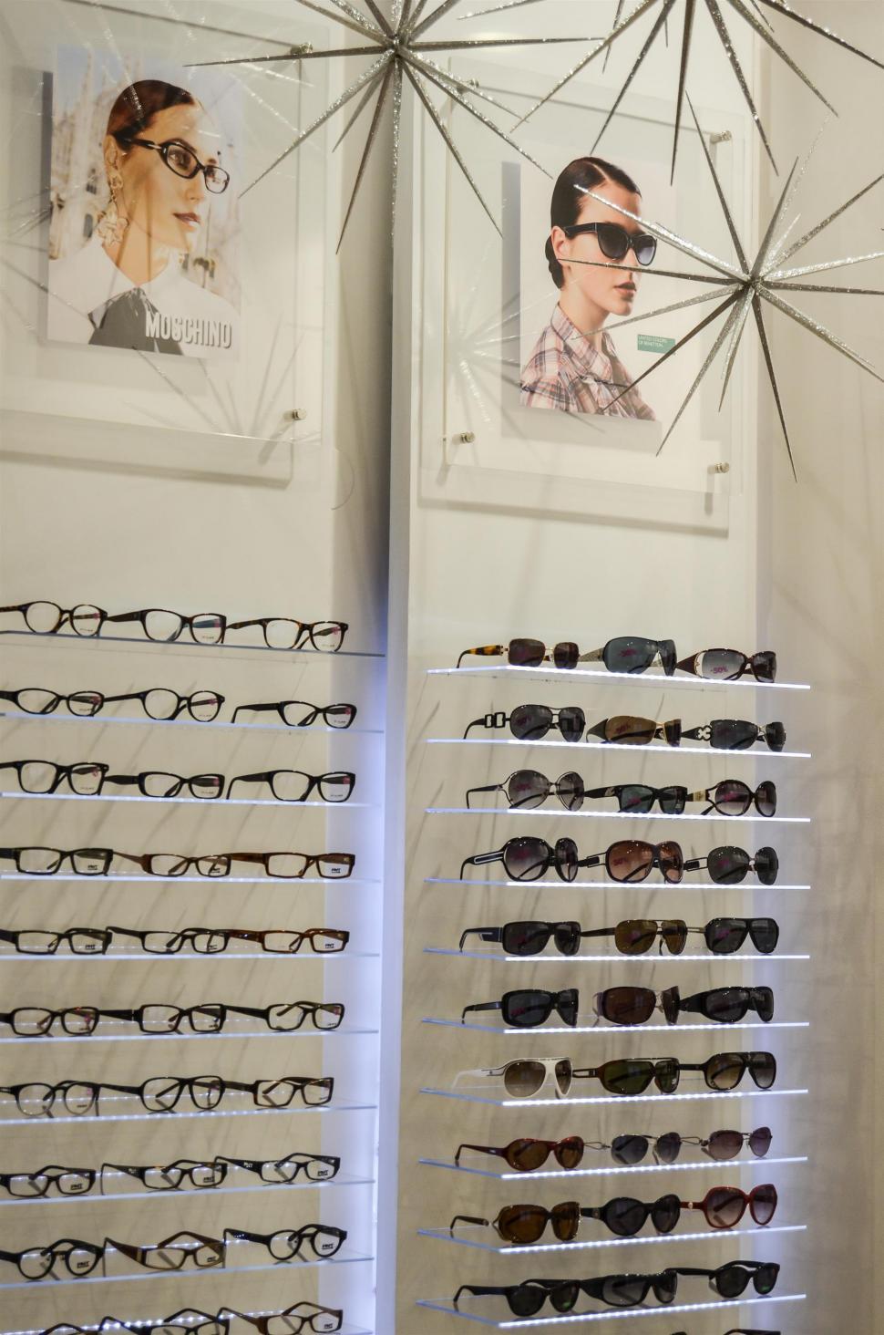 Free Image of Glasses Display With Woman Portrait 