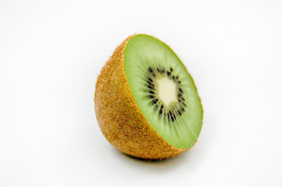 Free Image of Sliced Kiwi Fruit on White Background 