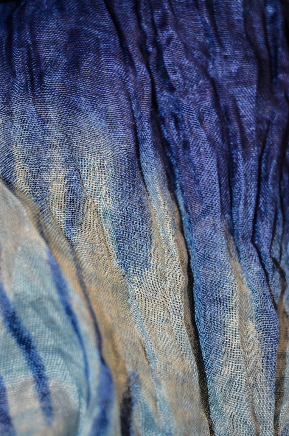 Free Image of Close Up of Blue and White Cloth 