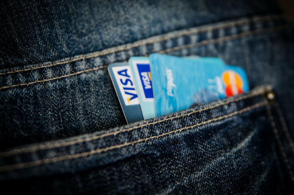 Free Image of Credit Card in Back Pocket of Jeans Pocket 