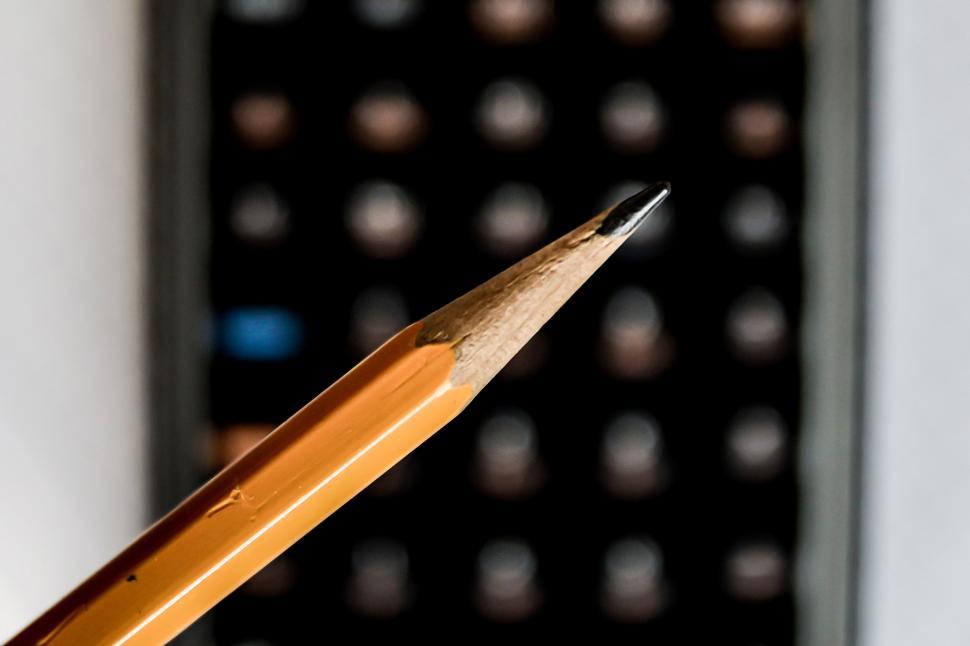 Free Image of Wooden Pencil on Black Background 