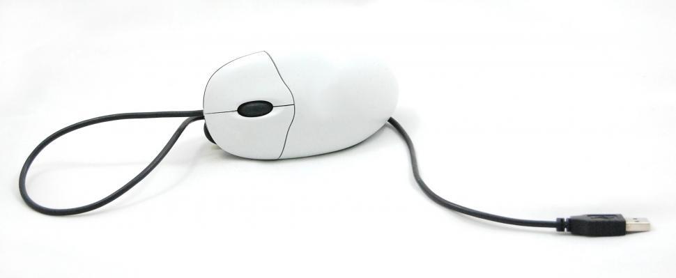 Free Image of Computer Mouse Connected by Cord 