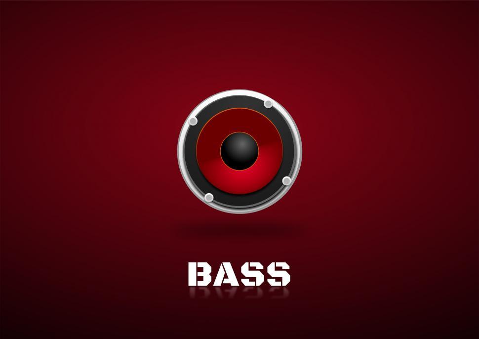 Free Image of Red Background With the Word Bass 