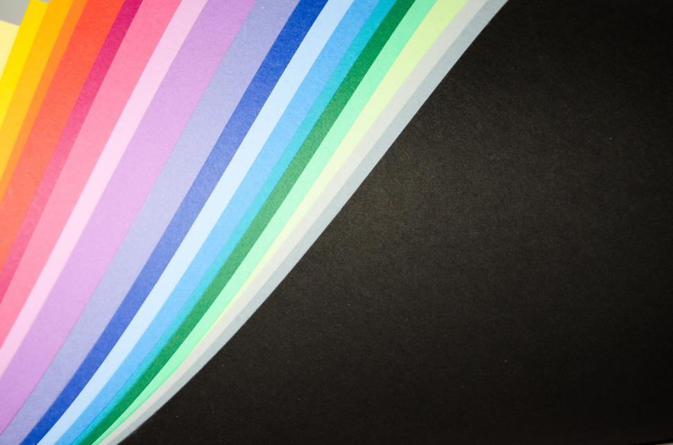 Free Image of Assorted Colors of Paper on a Table 