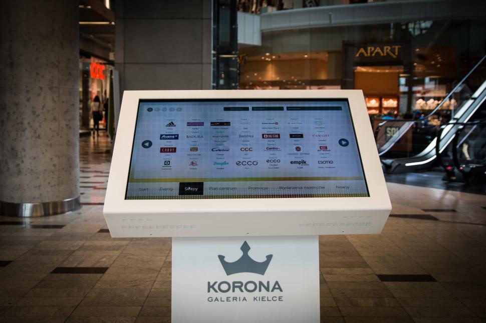 Free Image of Kiosk With Logo in Mall 