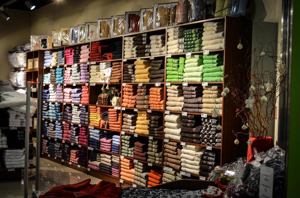 Free Image of Large Display of Clothing in a Store 