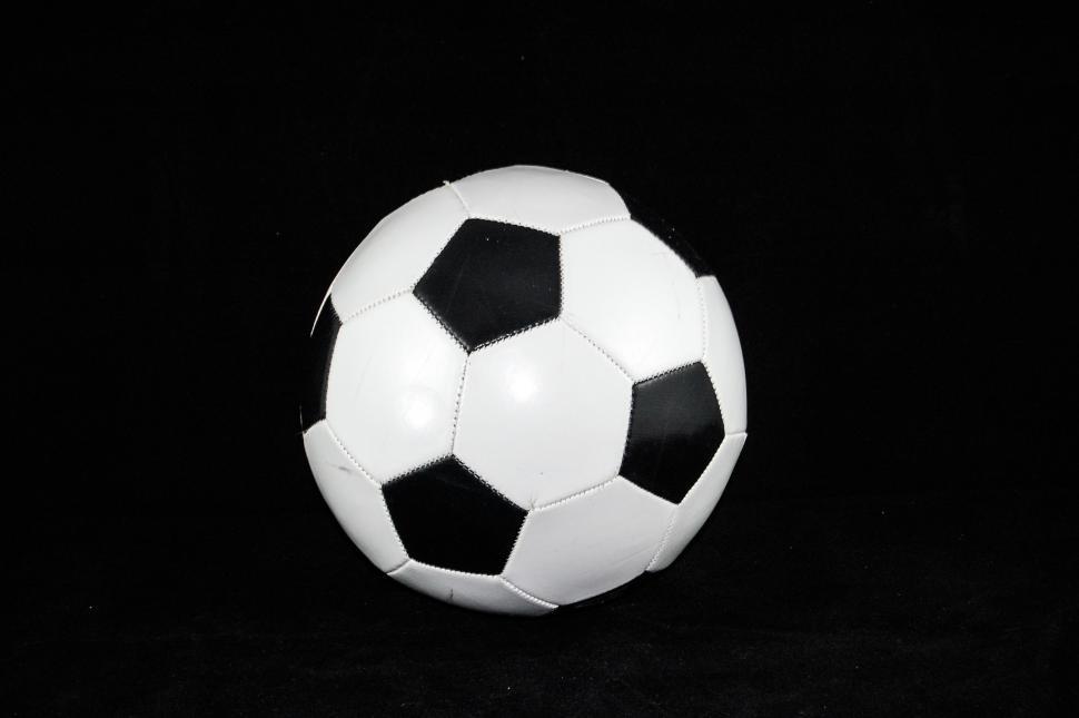 Free Image of Soccer Ball on Black Background 