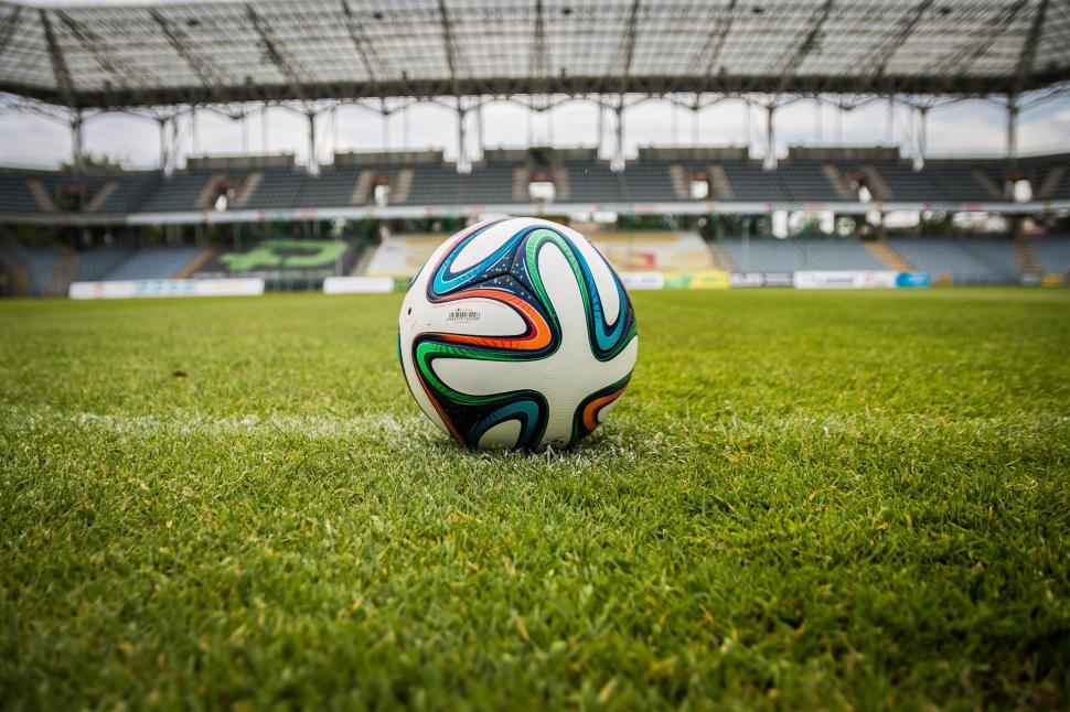 Free Image of Soccer Ball on Lush Green Field 