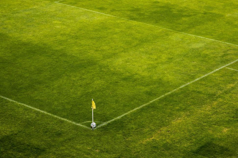 Free Image of Soccer Field With Soccer Ball 