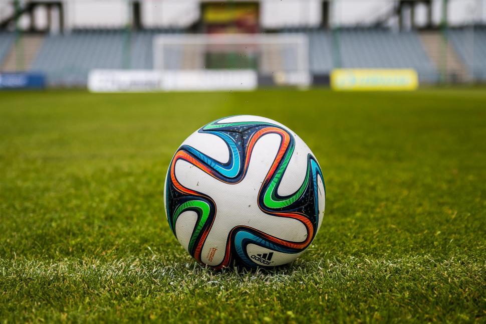 Free Image of Soccer Ball on Green Field 