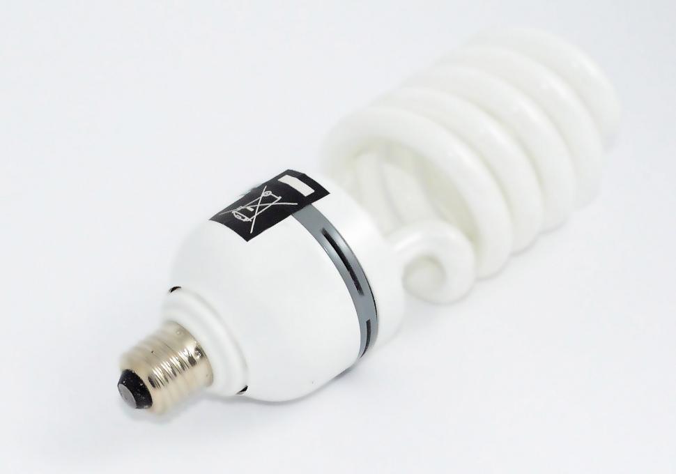 Free Image of Close Up of Light Bulb on White Background 