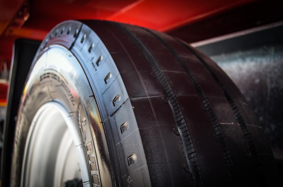 Free Image of Close Up of Truck Tire 