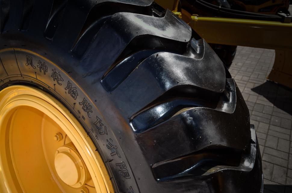 Free Image of Close Up of a Tire on a Tractor 
