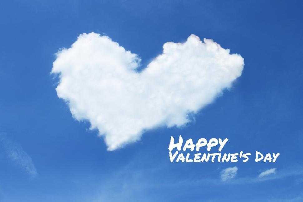 Free Image of Heart Shaped Cloud Floating in the Sky 