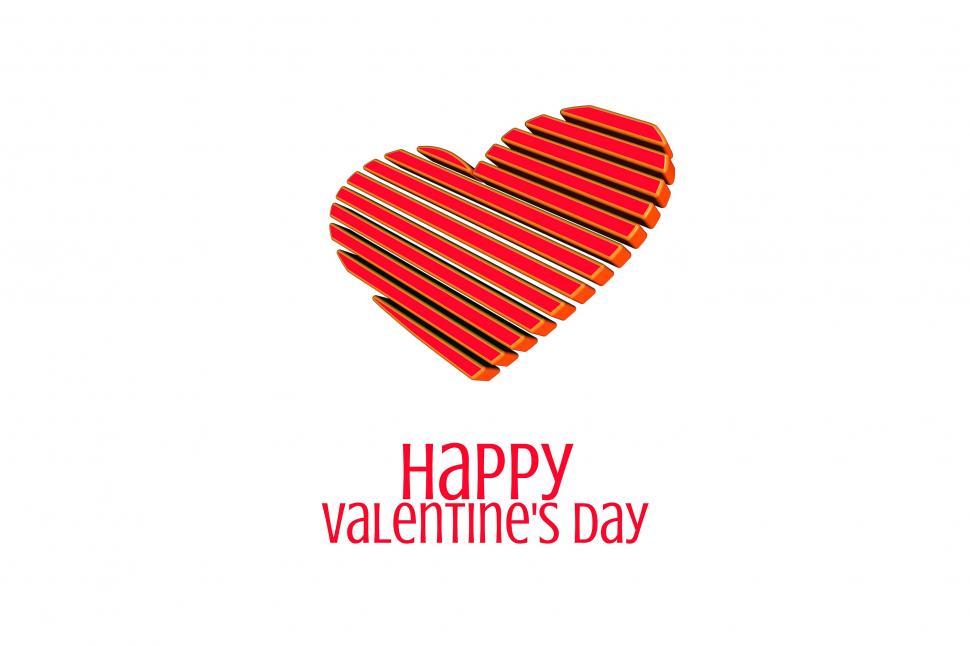 Free Image of Valentines Day Card With Heart Made of Pencils 
