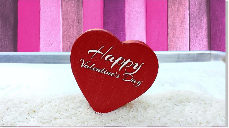 Free Image of Red Heart With Happy Valentines Day Message 