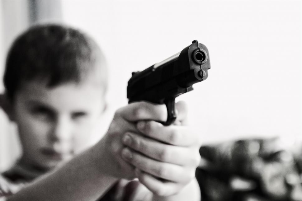 Free Image of Child with a gun 