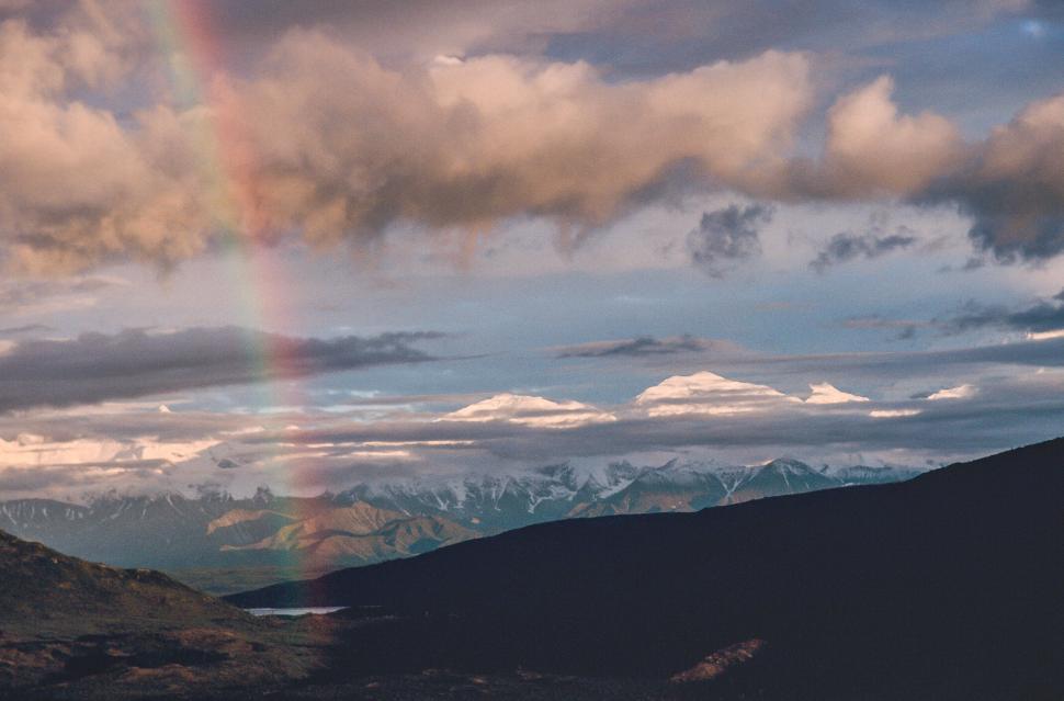Free Image of Rainbow over Denali National Park 