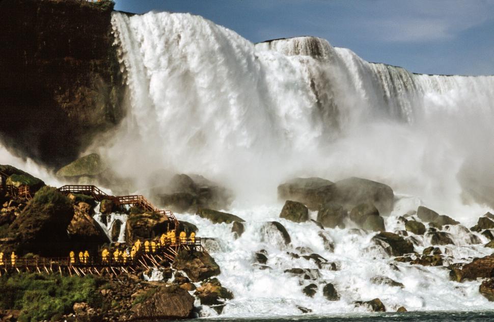 Free Image of Stairs near the waterfall in Niagara Falls 
