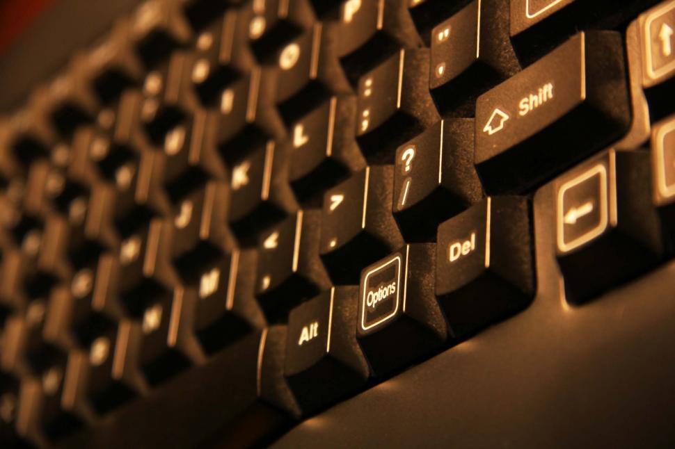 Free Image of Close Up of a Computer Keyboard With Buttons 