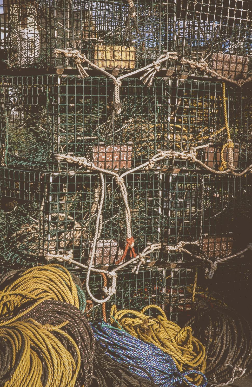 Free Image of Lobster trap cages 
