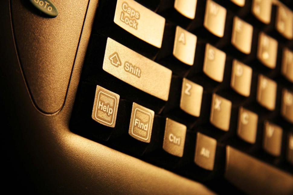Free Image of Close Up of a Computer Keyboard With Buttons 