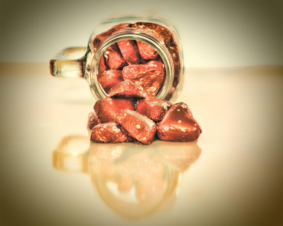 Free Image of Valentine's day candy with texture 