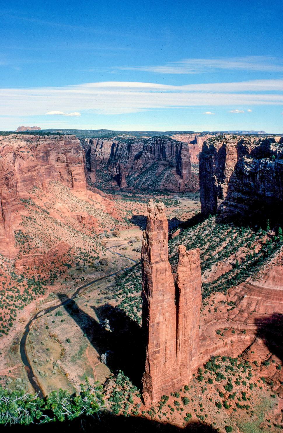 Free Image of Spider Rock at Canyon de Chelly National Monument 