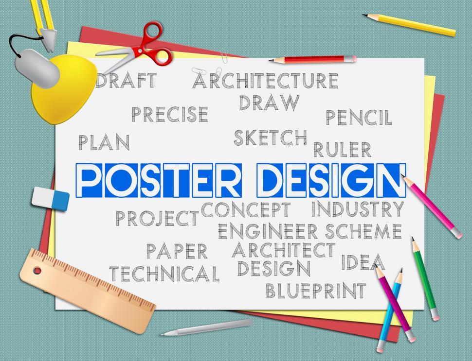 Free Image of Poster Design Indicates Graphic Concept And Signboard 
