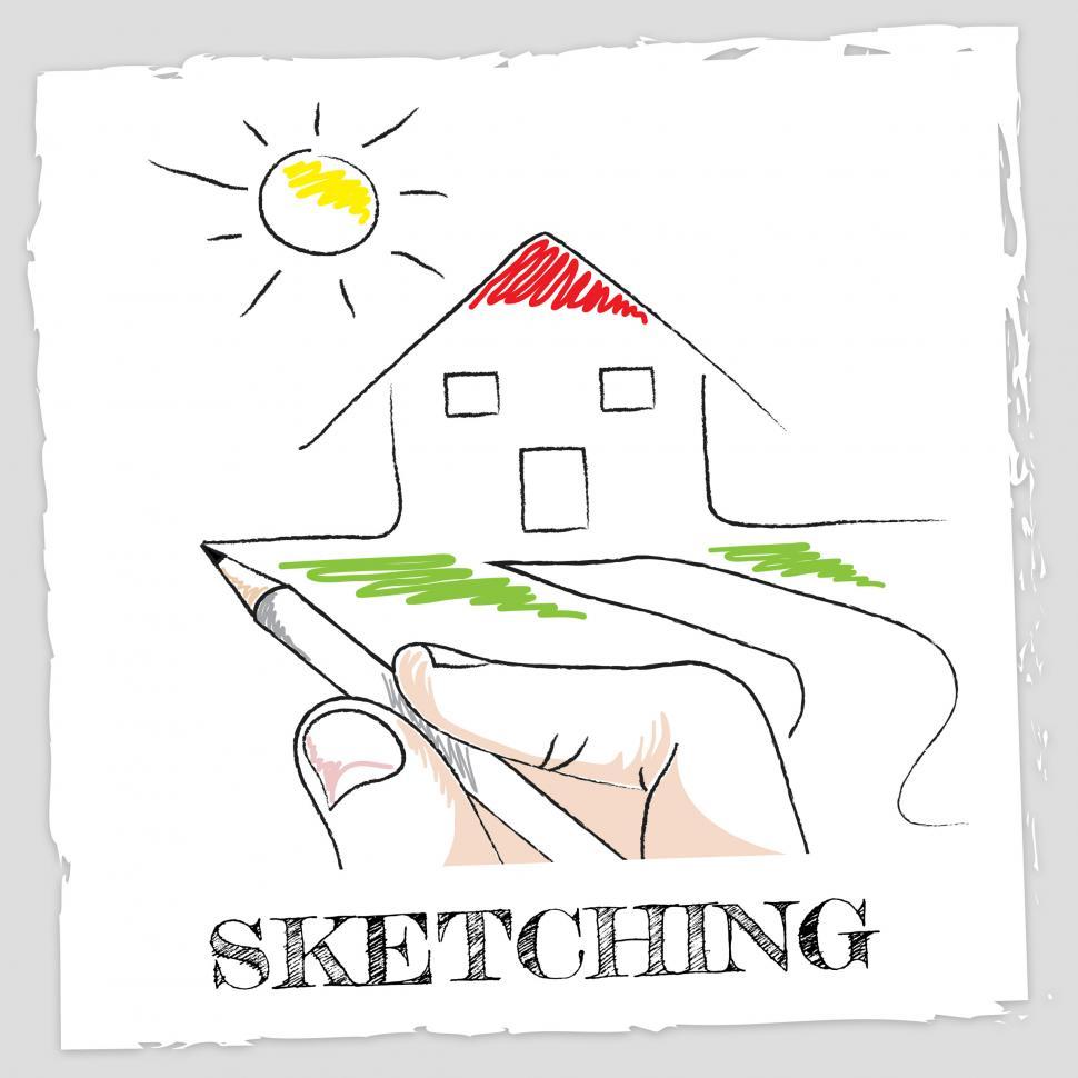 Free Image of Sketching House Shows Real Estate And Building 
