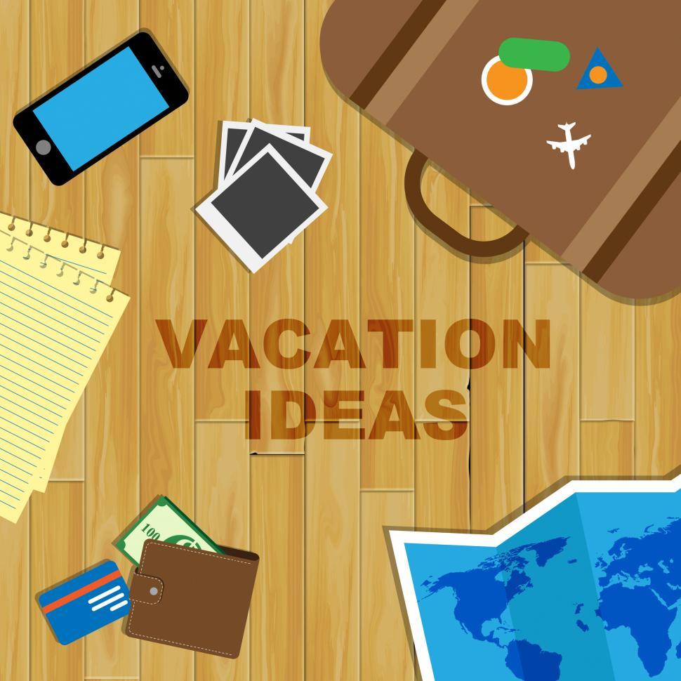Free Image of Vacation Ideas Shows Time Off And Concept 