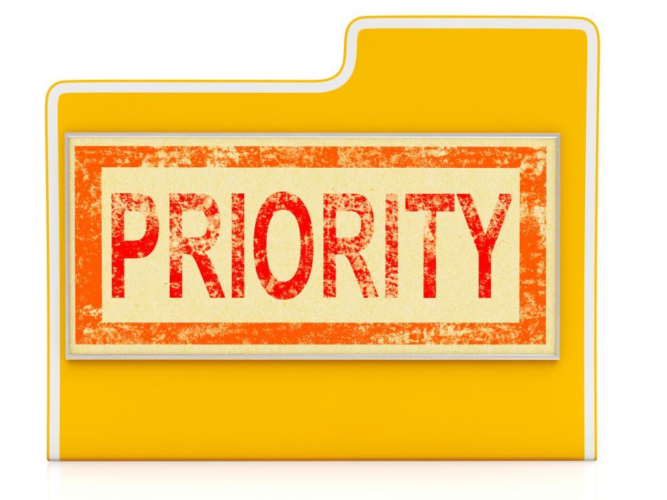 Free Image of Priority File Shows Speedy Rush Immediate Delivery 