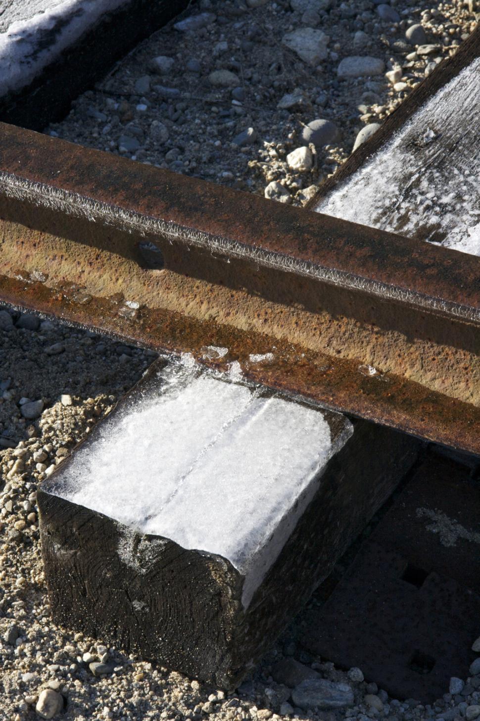 Free Image of Rail in the snow 