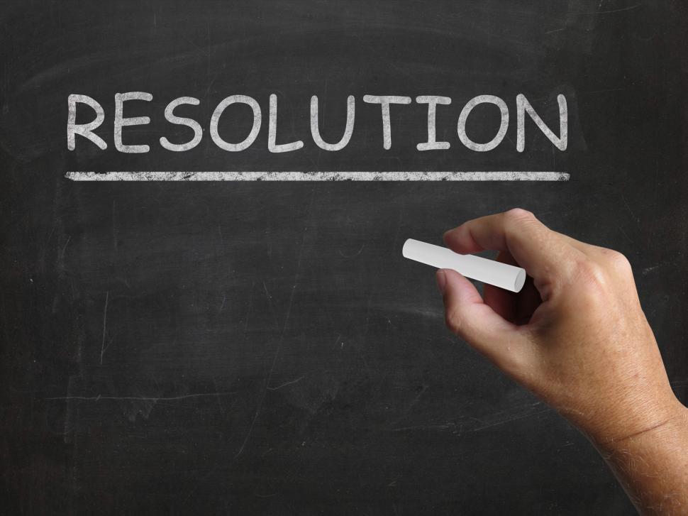 Free Image of Resolution Blackboard Means Solution Settlement Or Outcome 