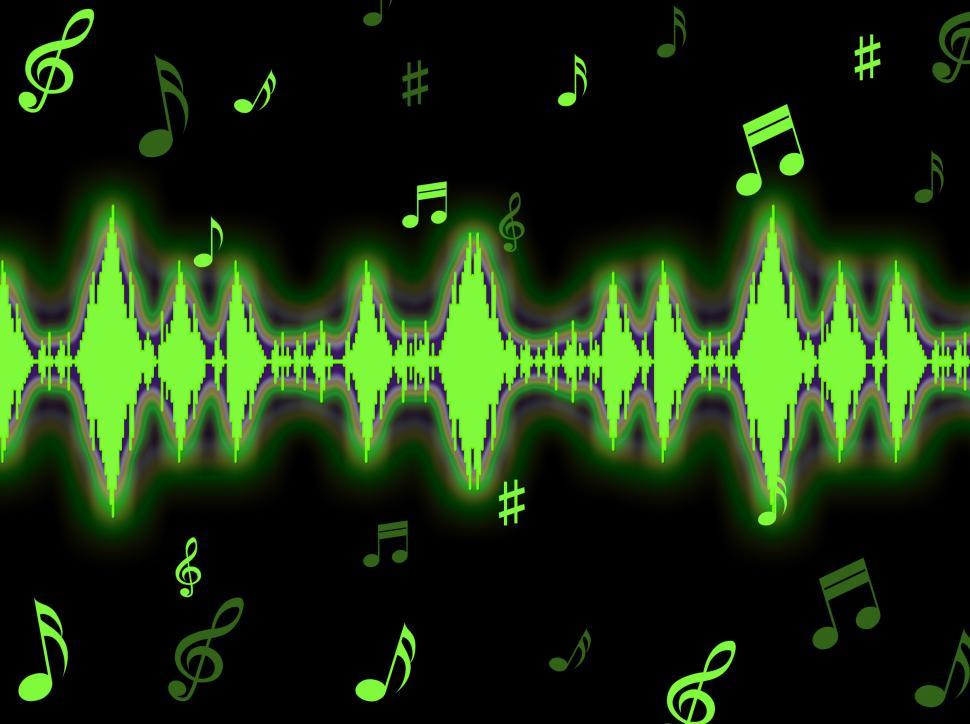 Free Image of Sound Wave Background Shows Sound Analyzer Or Spectrum 