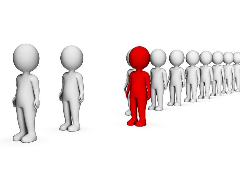 Free Image of Different Characters Indicates Stand Out And Discrimination 3d R 