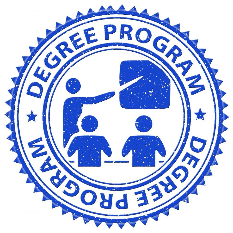 Download Free Stock Photo of Degree Program Shows Stamps Educated And Education 