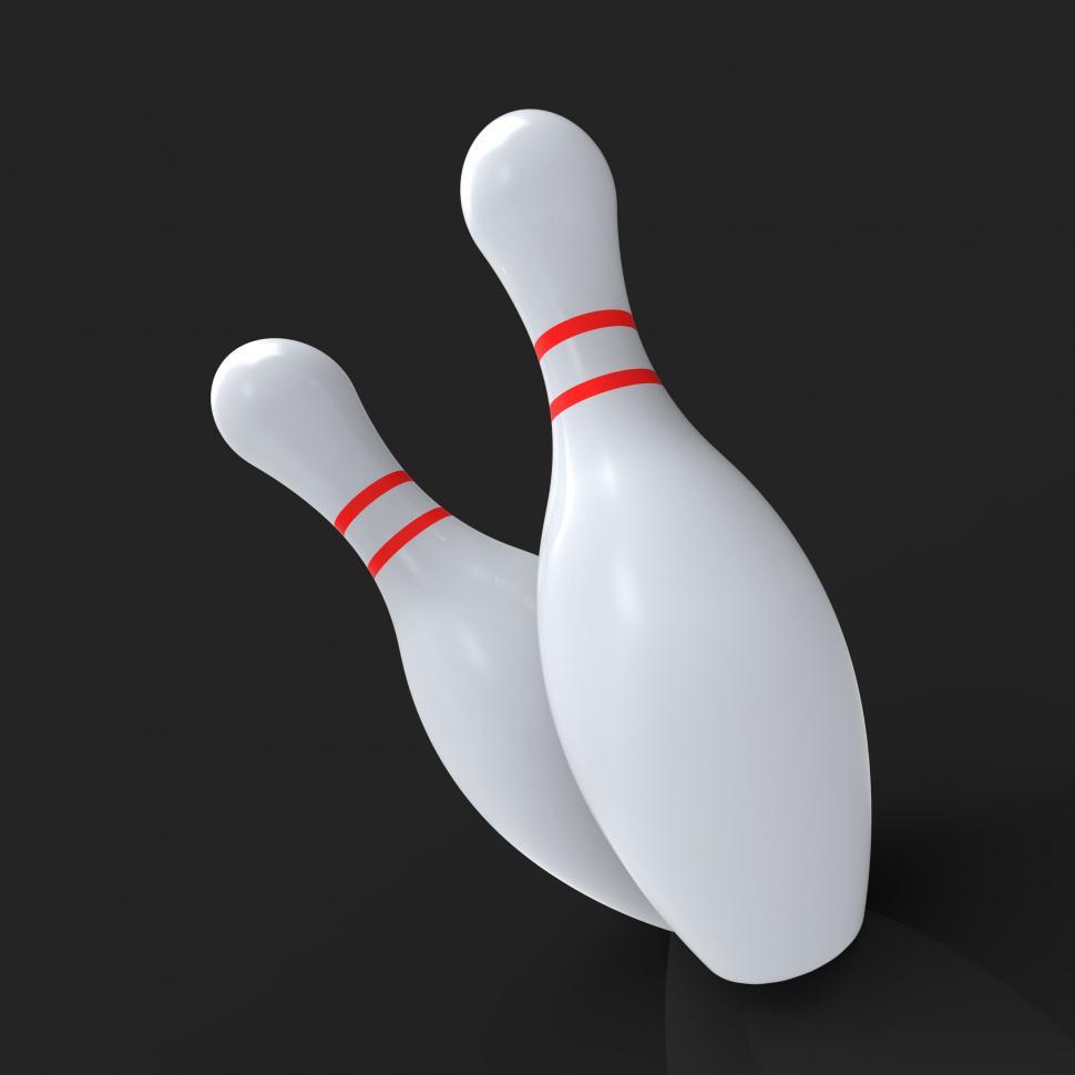 Free Image of Bowling Pins Showing Skittles Game 