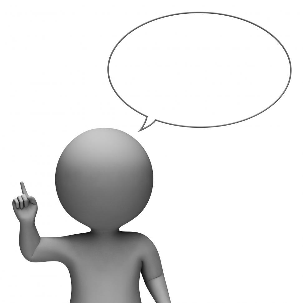 Free Image of Speech Bubble Indicates Copy Space And Communicate 3d Rendering 