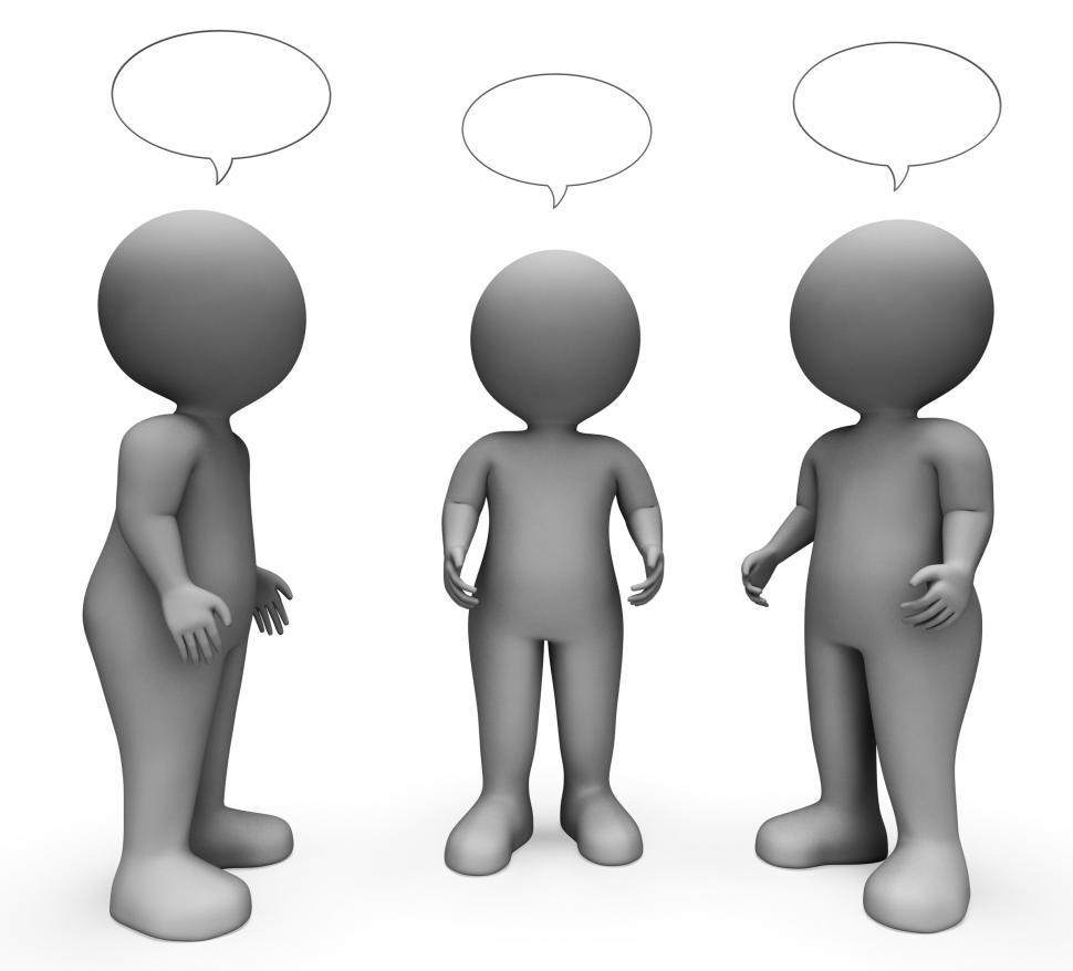 Free Image of Speech Bubble Indicates Copy Space And Characters 3d Rendering 