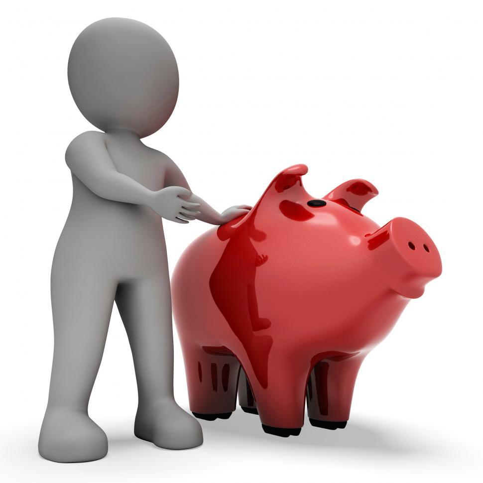 Free Image of Save Savings Indicates Piggy Bank And Wealth 3d Rendering 